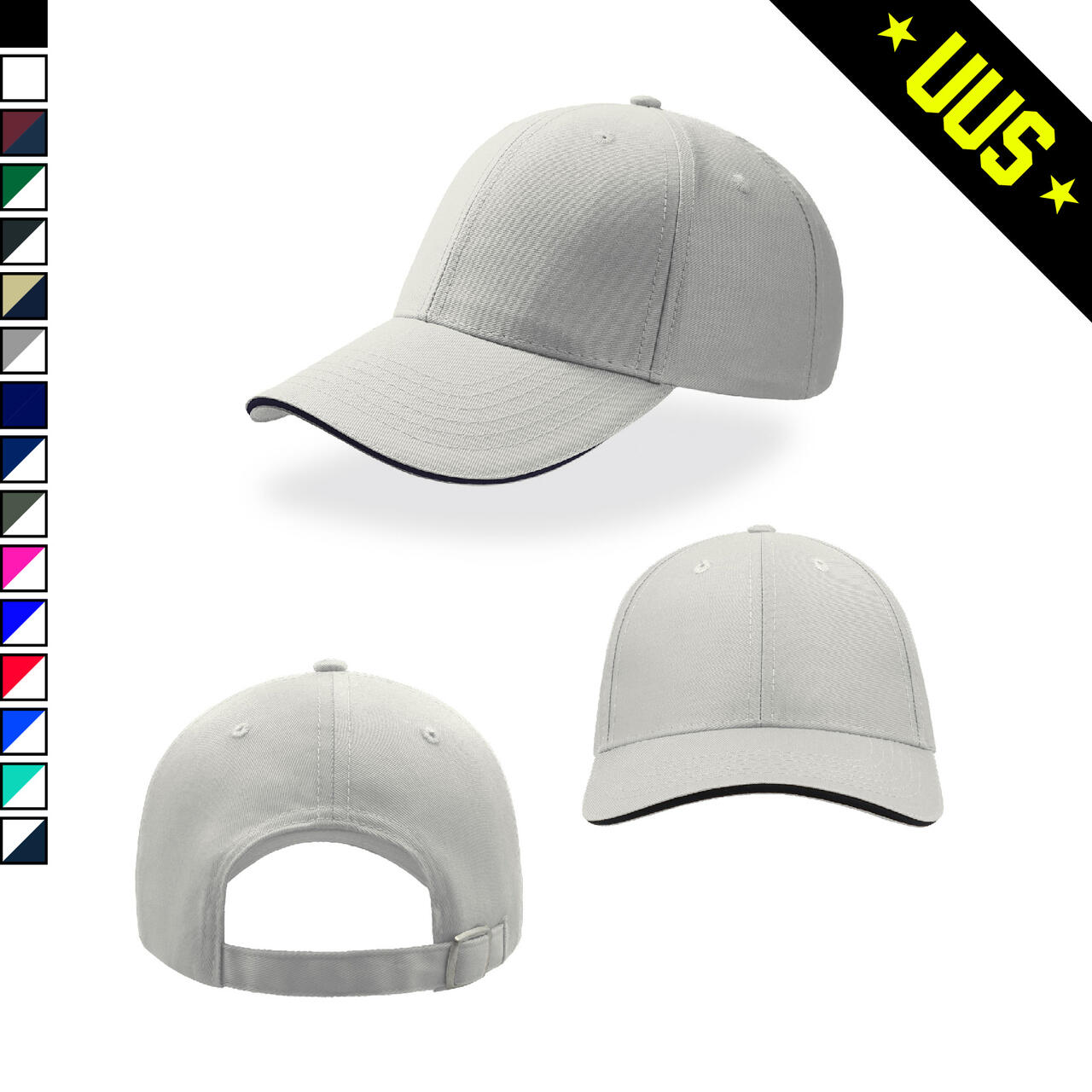 SPORT SANDWICH sportlik kontrastse äärega nokamüts SPORT SANDWICH sportlik kontrastse äärega nokamüts