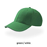 SPORT SANDWICH sportlik kontrastse äärega nokamüts, roheline / valge
