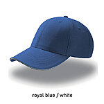 SPORT SANDWICH sportlik kontrastse äärega nokamüts, sinine / valge
