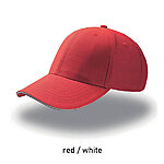 SPORT SANDWICH sportlik kontrastse äärega nokamüts, punane / valge