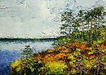 &quot;Marsh Lake. Viljandimaa&quot;. 2022. Oil on canvas. 50x70 cm. Private collection 