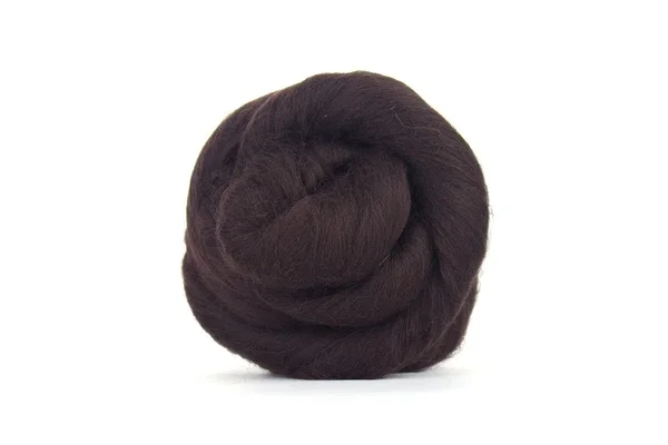 Dark brown dyed Mocha Merino top Dark brown dyed Mocha Merino top