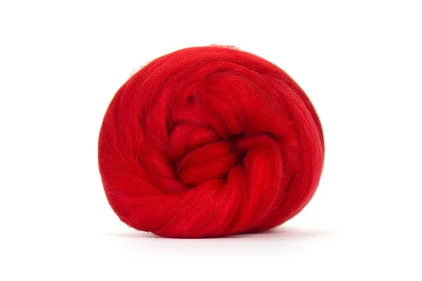 Vibrant red dyed Scarlet Merino top Vibrant red dyed Scarlet Merino top
