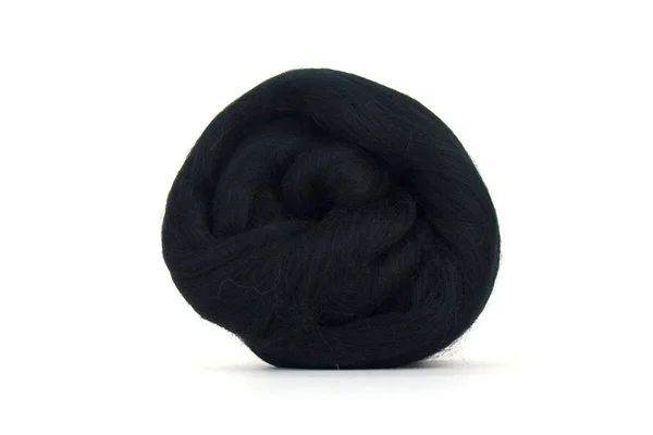 Deep black dyed Raven Merino top Deep black dyed Raven Merino top