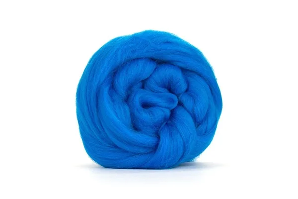 Clear bright medium blue Mediterranean Merino top Clear bright medium blue Mediterranean Merino top