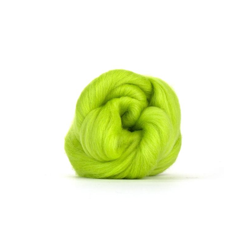 Light bright green Citrus Corriedale top Light bright green Citrus Corriedale top