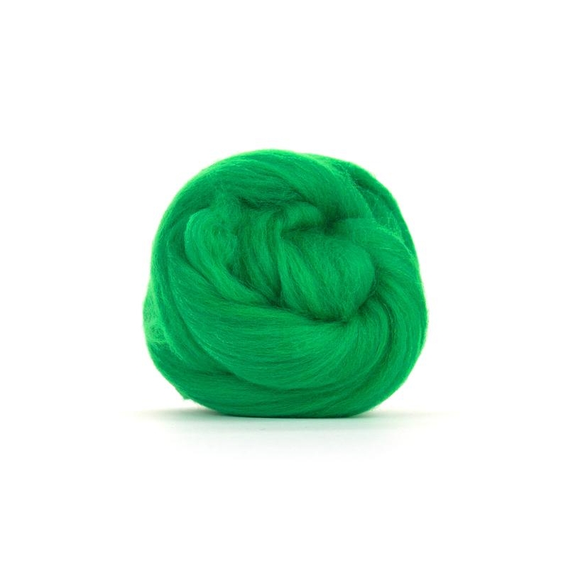 Bright green Emerald Corriedale top Bright green Emerald Corriedale top