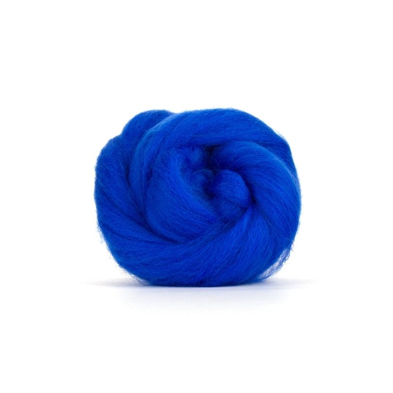 Royal medium blue Corriedale top 50 g Royal medium blue Corriedale top 50 g