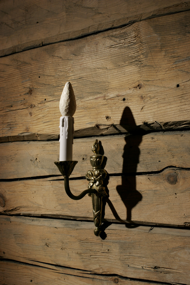  MY TRANSLATED ME vinyl sheet floor, brass sconces, wood etc.