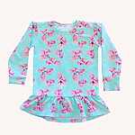 Kids clothes: Flower tunic dress with long sleeves for girls