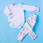 Matching baby clothes, handmade and soft fabric