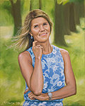 &quot;Summer Day&quot; Oil on canvas, 40x50 cm. Commissioned portrait painting.