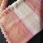 Handwoven wool baby blanket dyed with natural ingredients