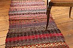 Handwoven twill rug &quot;Oak Avenue&quot; made from recycled textiles