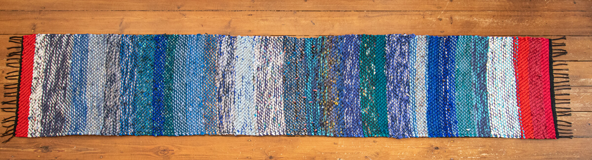 Terra Mama kangastelgedel kootud kaltsuvaip  "Veealune varandus" Terra Mama kangastelgedel kootud kaltsuvaip  "Veealune varandus"