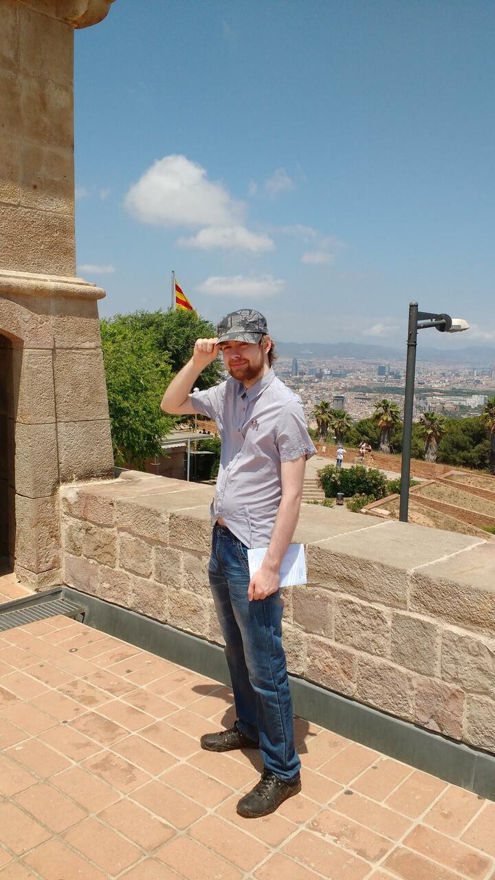 Kaarel at Montjuïc Castle in Barcelona in 2016. Photo: private collection