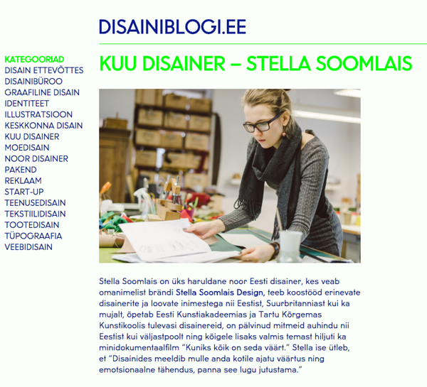 eesti disainikeskus stella soomlais