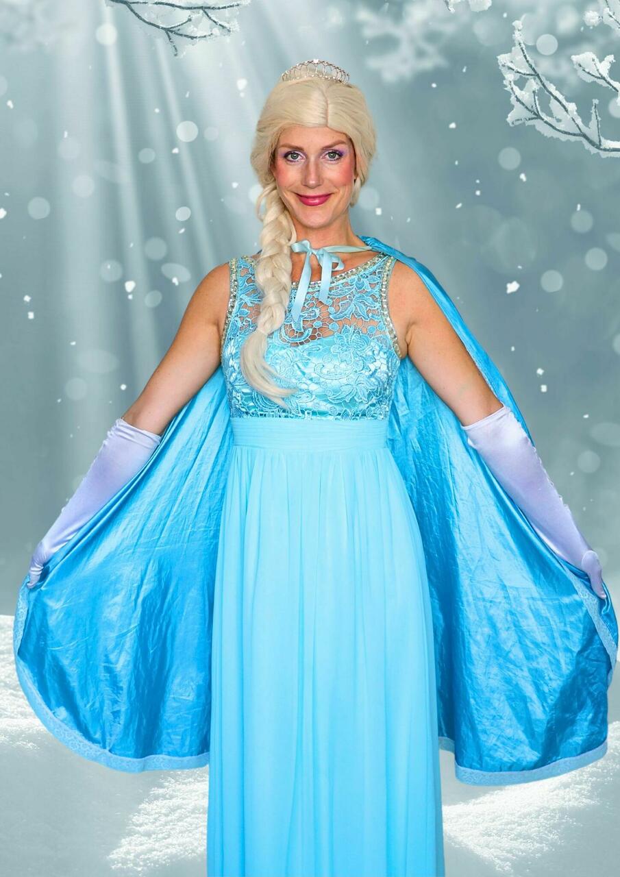 Peojuht Elsa- õues toimuvatele sünnipäevadele kostüüm (keep ja kleit ei lohise vastu maad)