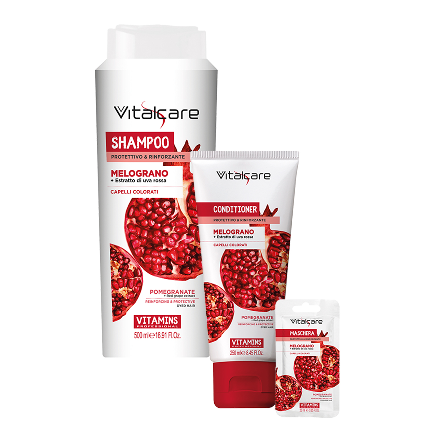 VITALCARE-Vitamins-Pomegranate-juuksehoolduskomplekt-Dorime VITALCARE-Vitamins-Pomegranate-juuksehoolduskomplekt-Dorime