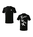 Emili kool laste puuvillane t särk must l1 wear print