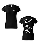 Emili kool naiste puuvillane t särk must l1 wear print
