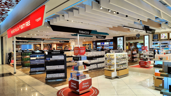 One of the duty-free shops at Puerto Plata airport