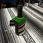 Bottle poncho serape green 2