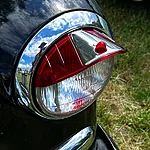 Colored headlight visor red 7