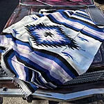 Diamond blanket purple blue white 33