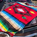 Diamond blanket red multicolored 11