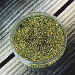 Flake glitter green gold 2
