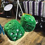 Fuzzy dice green