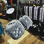 Fuzzy dice grey