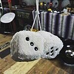 Fuzzy dice white