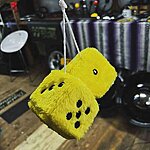 Fuzzy dice yellow