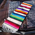 Multicolor serape white 11