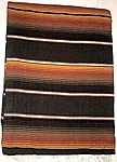 Serape two color dark brown rust