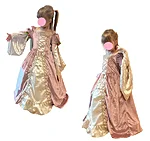 Luksuslik printsessi kleit roosa ring