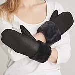 Mustad äärega kindad 1 ruut