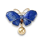 Liblikas rippuva pärliga sinine photoroom