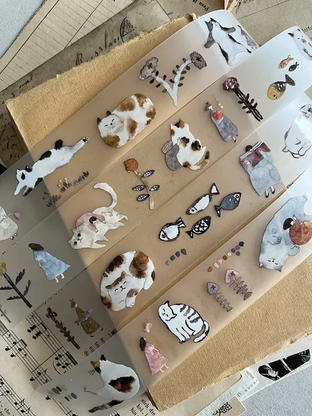 matt PET teip Cat girl, Pion matt PET teip Cat girl, Pion