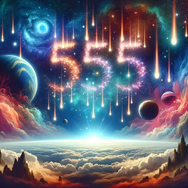 Angel Number 555: Cosmic Messages and Spiritual Guidance ©BelieveInYourself.ee