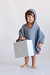 Cocoon kids poncho indigo1