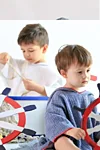 Cocoon kids poncho indigo2
