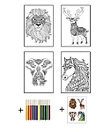 68613kp 22   doodle coloring kit   animals 2