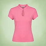 Banned retro mandarin collar roosa topp – vintage stiil