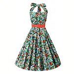 Dolly and dotty kaelatagant seotav troopilise mustriga kleit 1