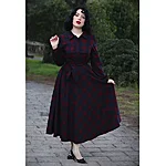 Hearts & roses ruuduline pikkade varrukatega taskutega kleit 4
