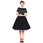 Must täpiline retro stiilis kleit darlene