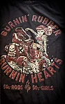 T shirt burnin rubber print